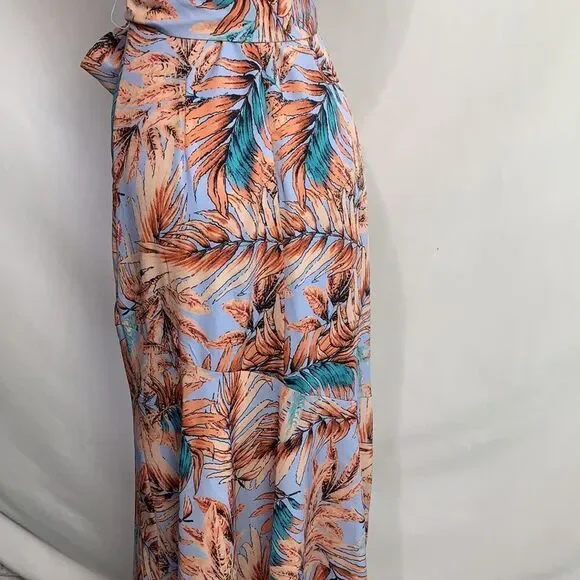 Sam Edelman NWT blue tropical print maxi dress - Picture 8 of 14